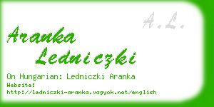 aranka ledniczki business card